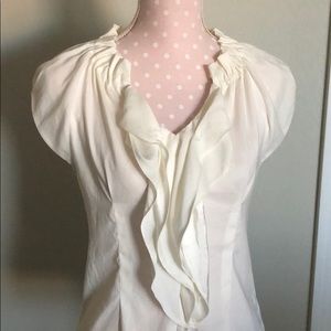 Ivory ruffle top